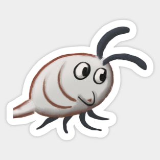 Cute Flea Drawing Sticker